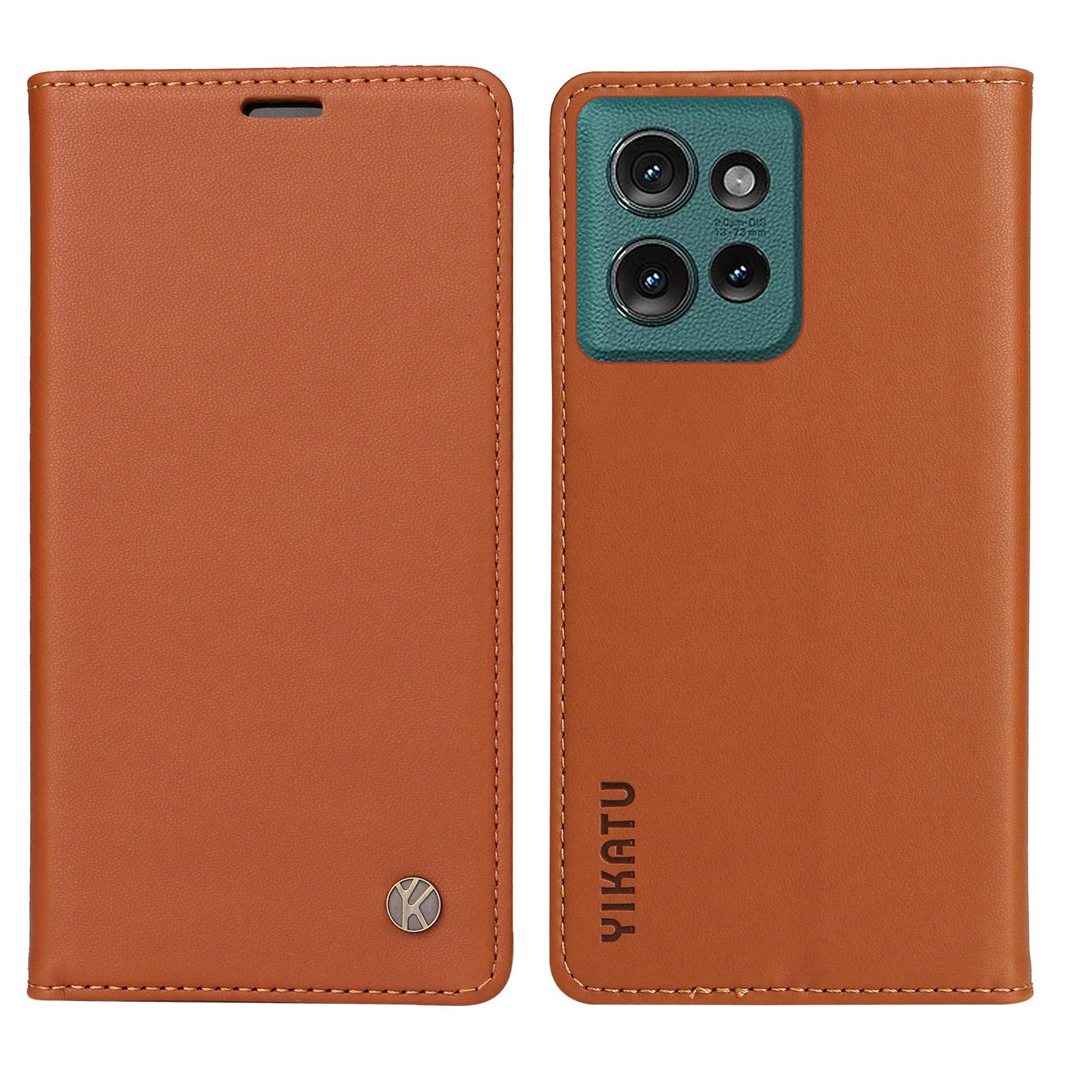 

YIKATU YK-001 For Motorola Edge 50 5G Case Stand Leather Phone Cover Strong Magnetic Closure A
