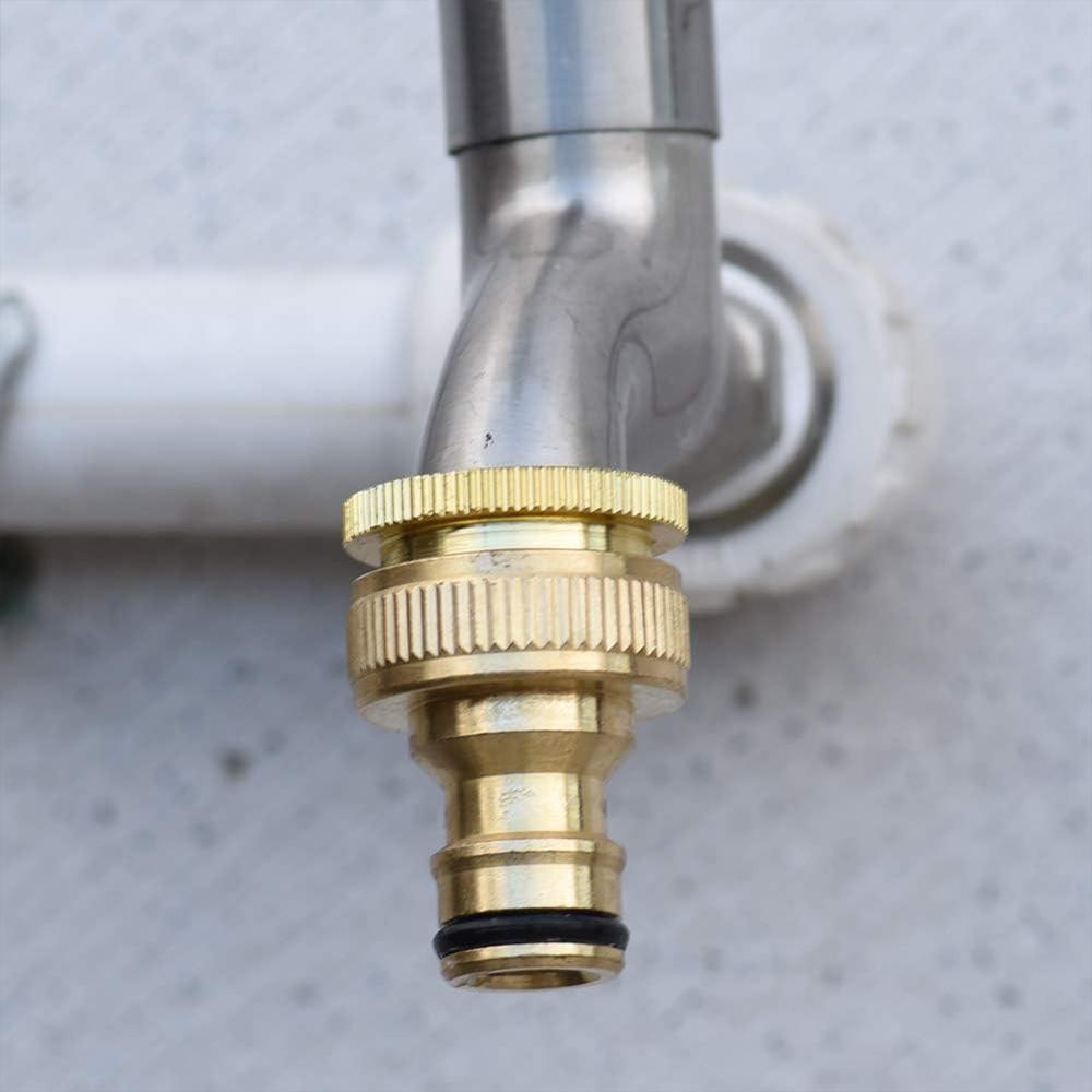 Brass Garden Hose Quick Connector Water Pipe Tap Adaptor Fitting for 1/2"3/4"3/8"1/4" Irrigation Tube Water Stop Repair Joints