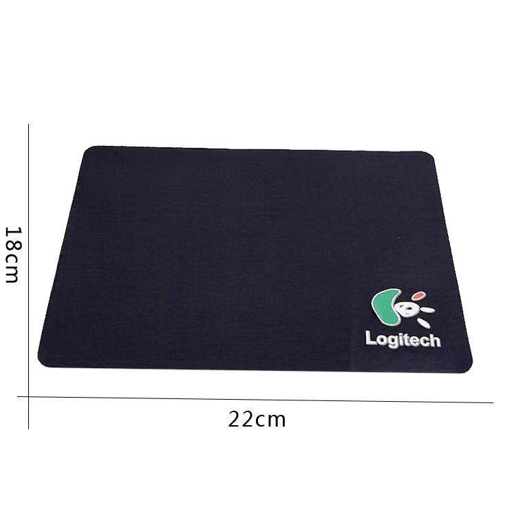 Black Rubber Gaming Mouse Pad - Thin, Small Desk Pad, Ideal for Promotions and Gifts