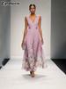 New Summer Sexy V-Neck Chiffon Printed Dress