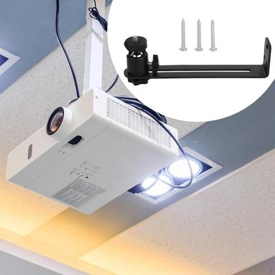 Soporte de Pared para Proyector Rotación de Grado Resistente Ajustable Instalación Fácil Rosca de 1/4 de pulgada