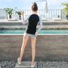 Women's Long Sleeve Split Wetsuit Rash Guard Set