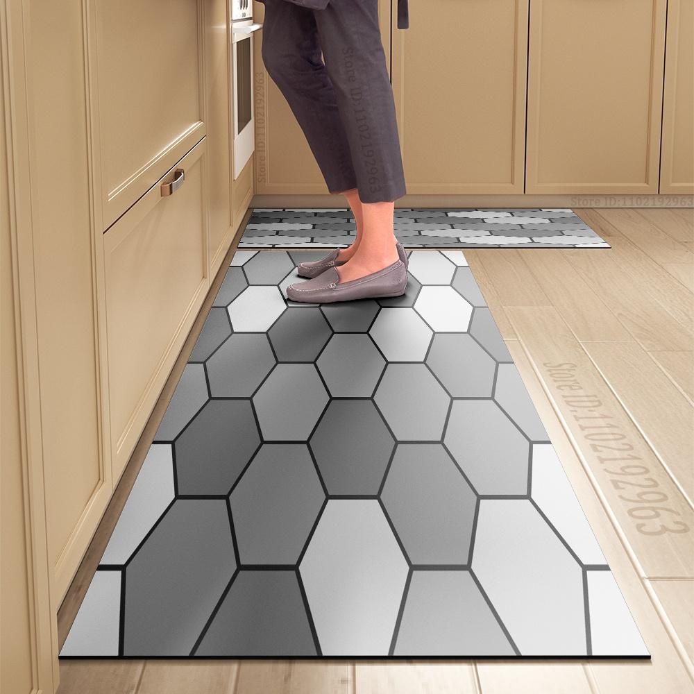 Kitchen Mat Absorbent Printed Kitchen Rugs Non-slip Area Mat Hallway Long Carpets for Living Room Bedroom Entrance Doormat Bath