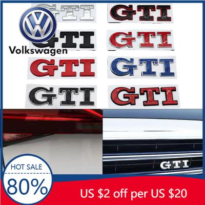 Pour VW Volkswagen Jetta MK5 Golf Logo Métal 3D Badge GTI Emblème de Calandre Avant de Voiture Autocollant de Coffre Arrière Pour Volkswagen VW Golf 4 5 6