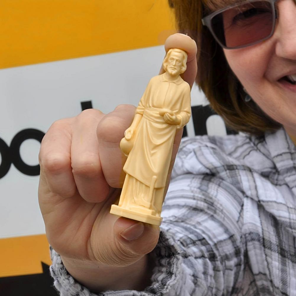 Saint Joseph Statue,Resin ,6cm Tall Saint Joseph Figurine Carpenter,Joseph Sculpture Good Luck Gift,Home Decor