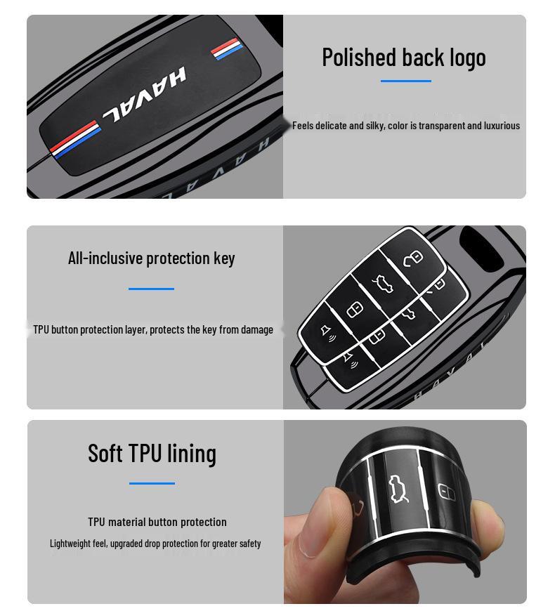 Haval H6L Key Case for Great Wall Models: Big Dog, Fierce Dragon, Hi4, Owl Dragon Max, Divine Beast, H9