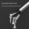 Industrial-Grade Extra Long Magnetic Screwdriver with Hollow, Hammerable Handle - Super Hard Phillips & Slotted Bits