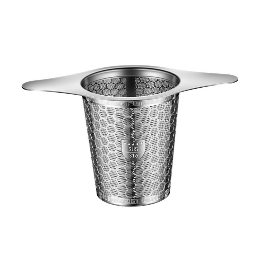 316 Stainless Steel Tea Strainer Double Ear Tea Filter Infuser Funnel for Loose Leaf Tea Brewing and Cup Strainer