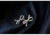 New Hot Fashion 925 Sterling Silver Crystal Bowknot Earrings for Women Girls Gift Fashion Statement Jewelry  Korean Earrings