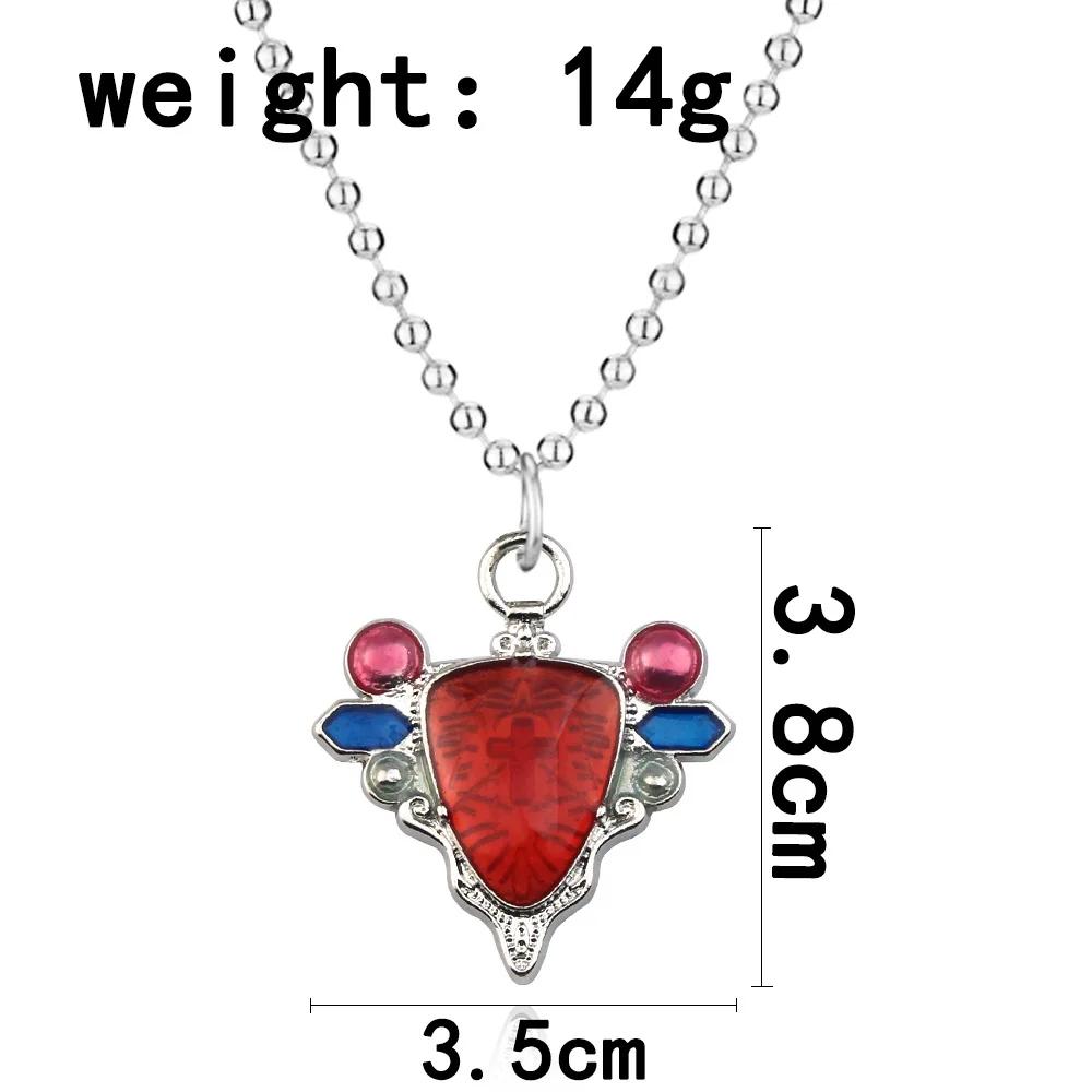 Anime JOJO'S BIZARRE ADVENTURE Collana Pietra Rossa di Aja Ciondolo Cosplay Collana a Catena Girocollo Collane Ciondoli Gioielli Donna Uomo