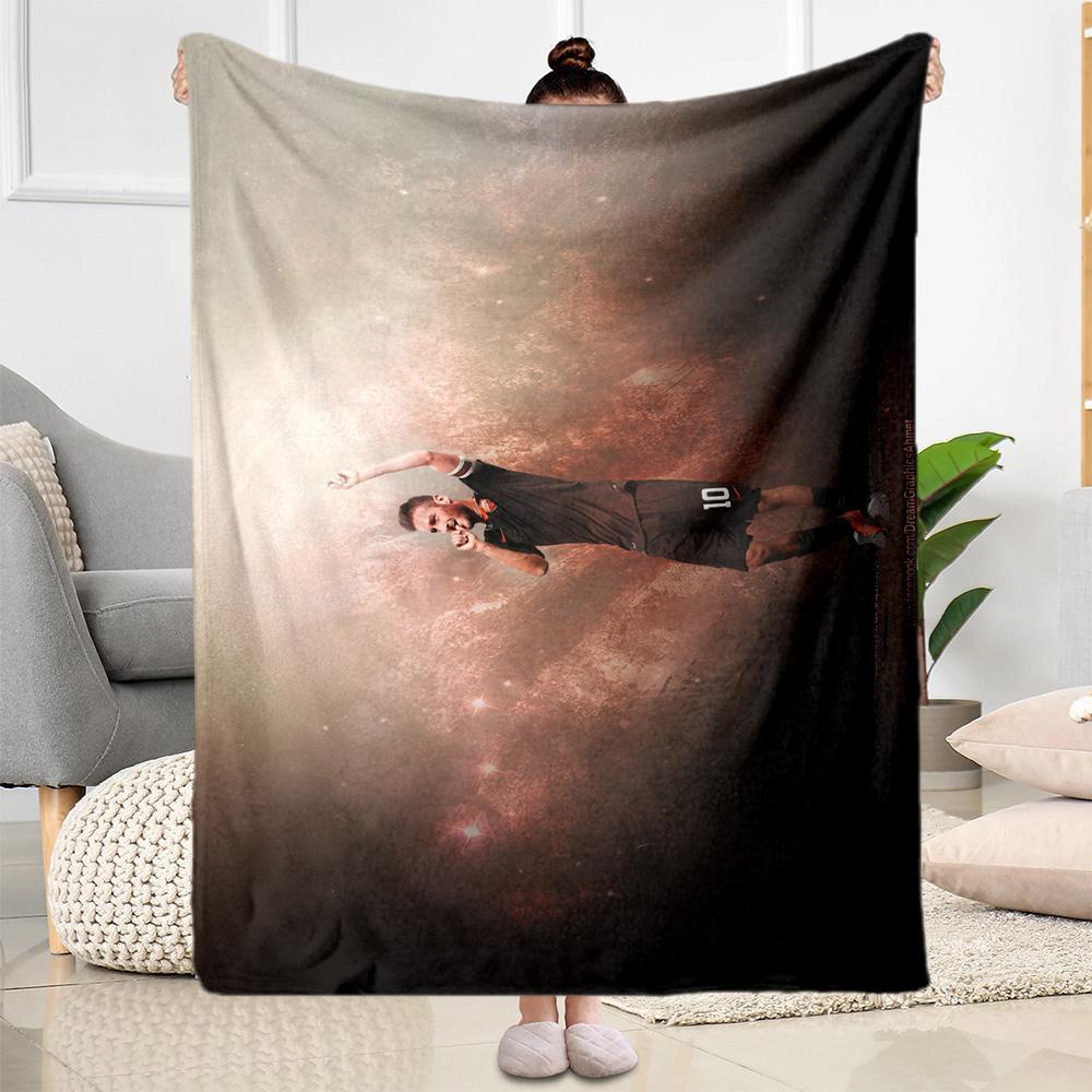 Chelsea Player Action Blanket Warmthful Decor Suitable for Livingroom Bed Seaside for All Occasions Modern Perfect Gift for Relatives and Friends