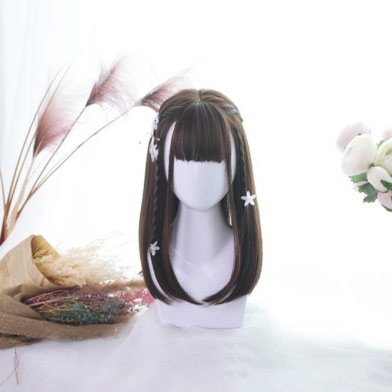 

Женские короткие волосы Bybrana, парики с челкой в ​​стиле Лолиты, синтетические волосы, термостойкие, более милые, индивидуальные