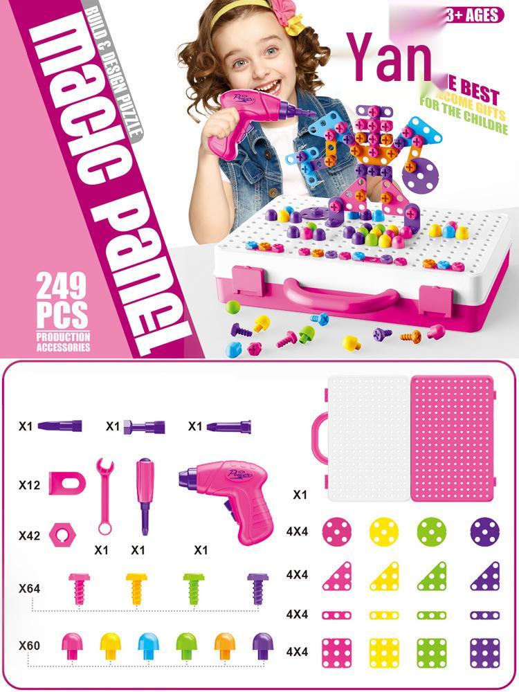 Electric Drill & Screwdriver Building Blocks Kit for Kids