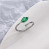 Niche Design Green Leaf Ring Female Personality Trendy Temperament Creative Branch Leaf Open Ring Ring Generation