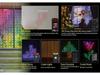 Grid Screen Hanging Smart LED Curtain Lights with Leather Line Decoration for Christmas and Dual Control Features
