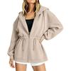 Women's Casual Long Sleeve Hooded Zip Up Sweatshirt for Everyday Wear