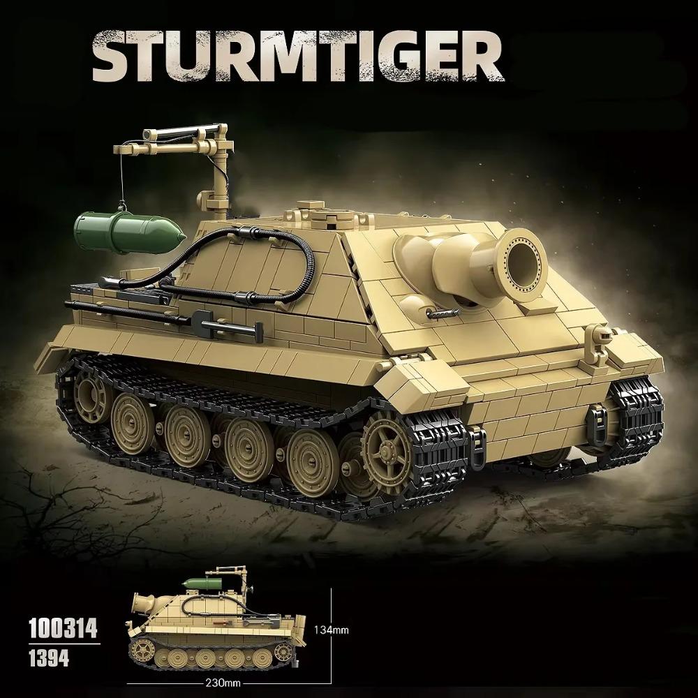 Army Sturmtiger Tank Building Blocks Scene