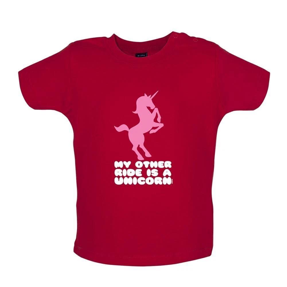 

My Other Ride Is A Unicorn -Baby Kids Boys Girls Unisex T-Shirt / Romper Tees Top- Unicorns Plain Grain Funny 100