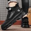 Fashion Autumn Men High Top Boots 2025 Outdoor Ankle Boots Comfortable Casual Male Ankle Boots Hiking Outdoor Sneakers Botas Para Hombre
