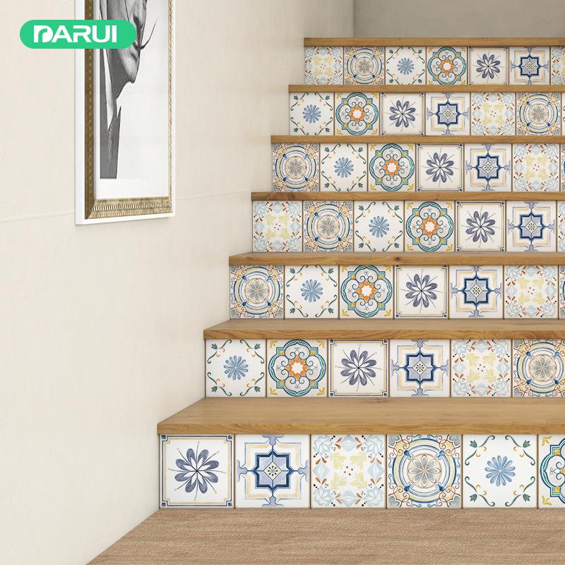 Stair Decoration Sticker Waterproof Pvc Self-Adhesive Stair Sticker No Residual Glue Wall Sticker