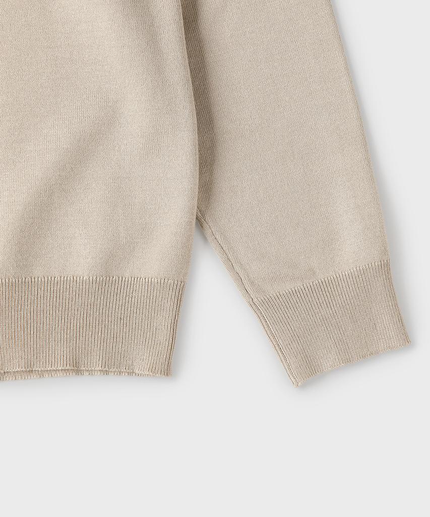 PANICALE Beige Viskosemischung Polostrick