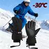 Guanti Caldi Invernali da Sci Impermeabili Termici per Moto Uomo Donna Foderati in Pile Accessori da Snowboard Neri