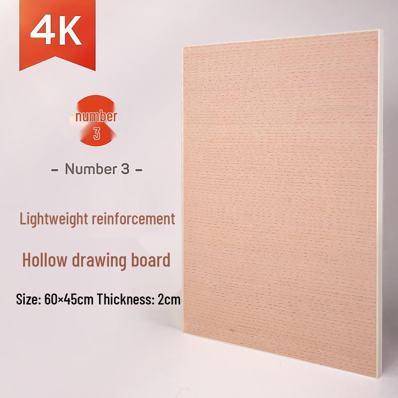 8K4 Sketch Drawing Board with Wooden Handle and Solid Mahogany Edge - Ideal for Quick Sketches and Studio Art.