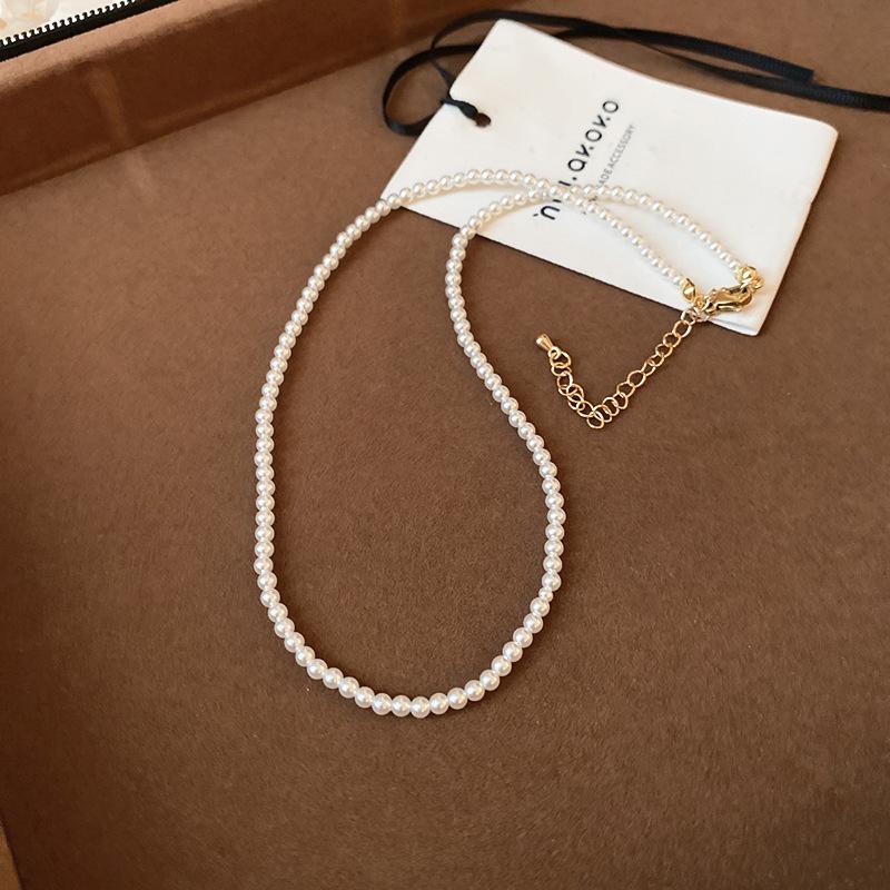 Vintage French Pearl Sweater Necklace: Elegant, Extra-Long Design for Versatile Fashion