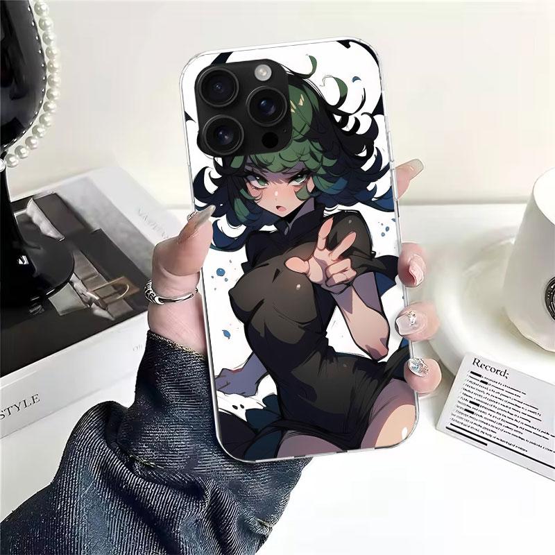 

One P-Punch-Man Tatsumaki Soft Phone Case For IPhone 11 17 Air 16E 16 Pro Max 15 + 14 Plus 13 Mini 12 Apple 7 SE 8 Fundas Coque iPhone 12 Pro Max