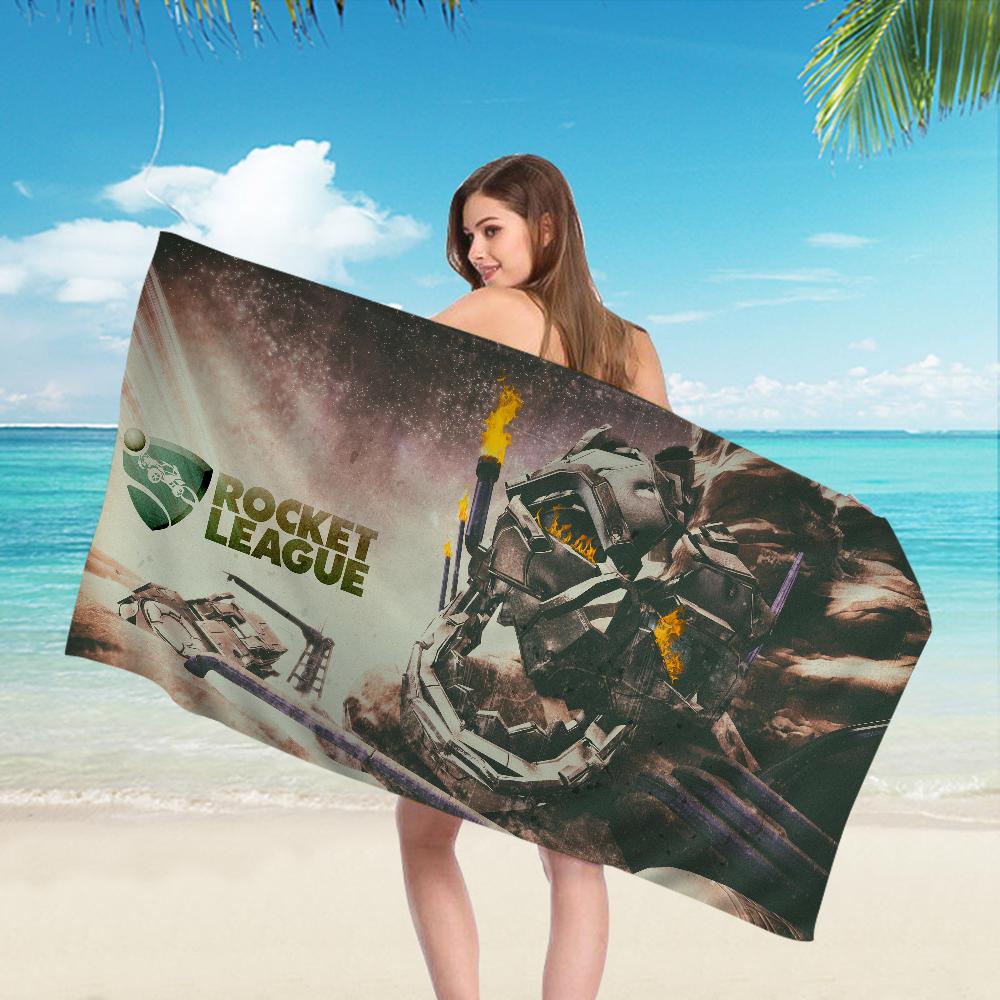 Asciugamano da Spiaggia Anime Rocket League Morbido Assorbente Panno per Lavare Regali per Bambini per Viaggio Campeggio Palestra