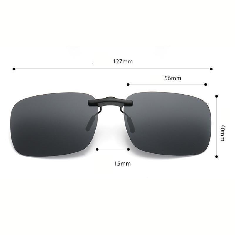 Non-polarized Ultralight Small Clip On Sunglasses Anti-glare Men Day Night Vision Lens Car Driving Glasses