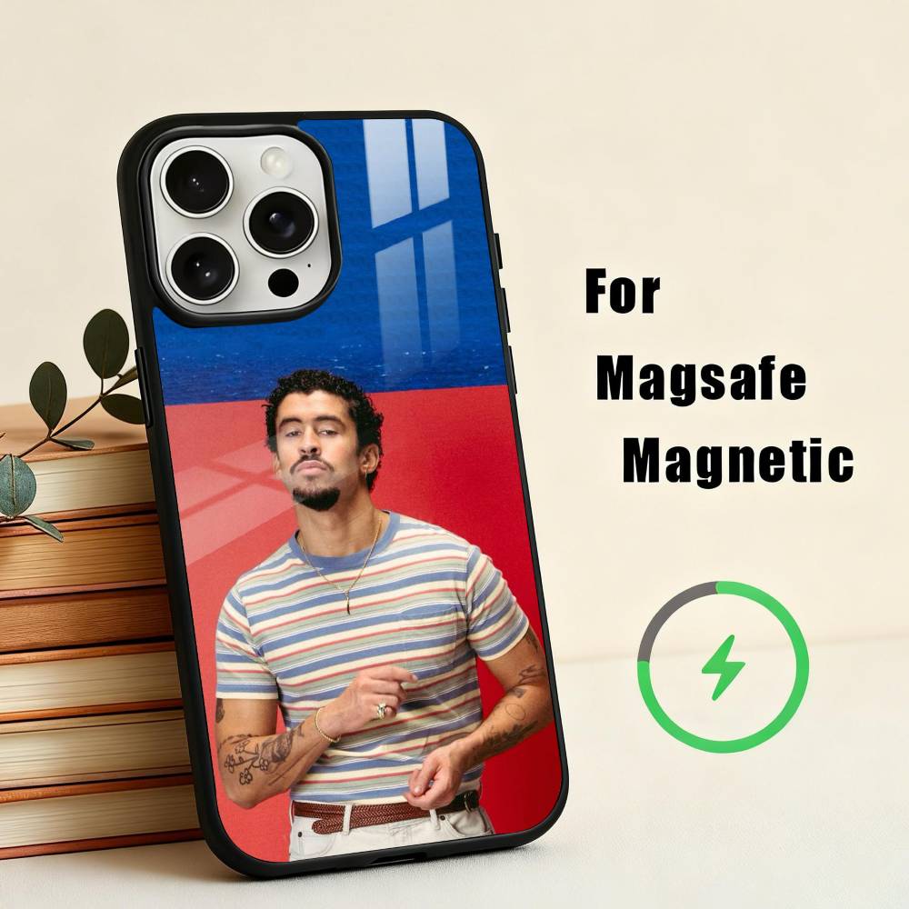 B-Bad B-Bunnys D-DTMF Phone Case For iPhone17,16,15,14,13,12,11 Plus,For Magnetic Wireless Charge Cover