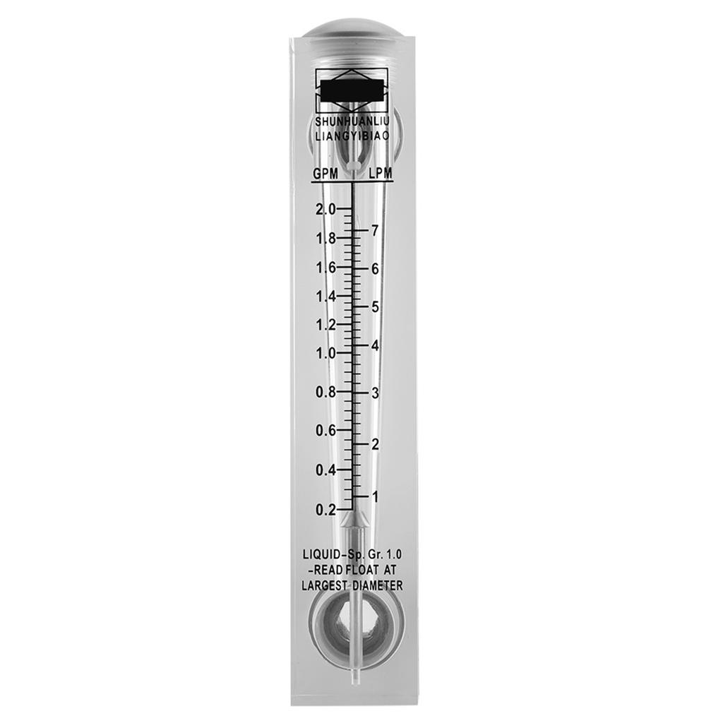 Panel Type Glass Liquid Flowmetre Water Flow Measuring Meter 0.2‑2GPM 1‑7LPM