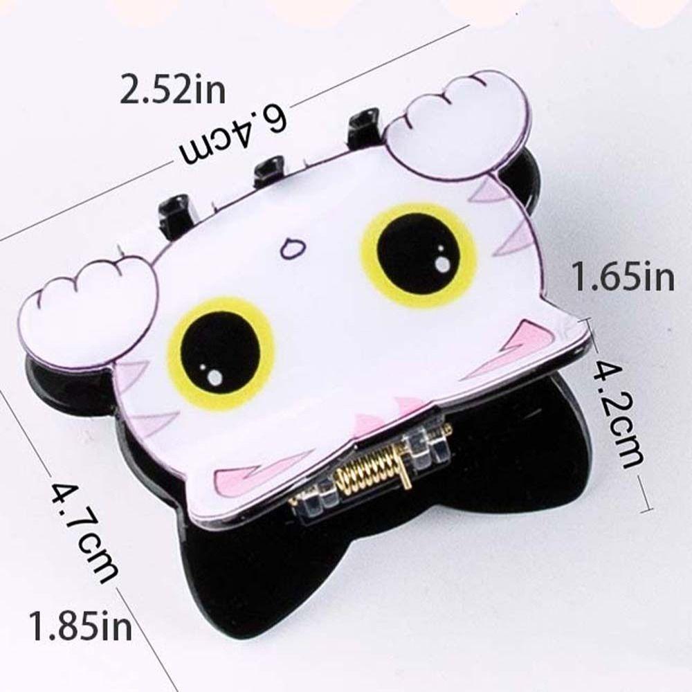 Creative Evil Face Cat Hair Claw Cartoon Acrylic Animals Shark Clip Funny Mid Size Cartoon Hair Clips Party