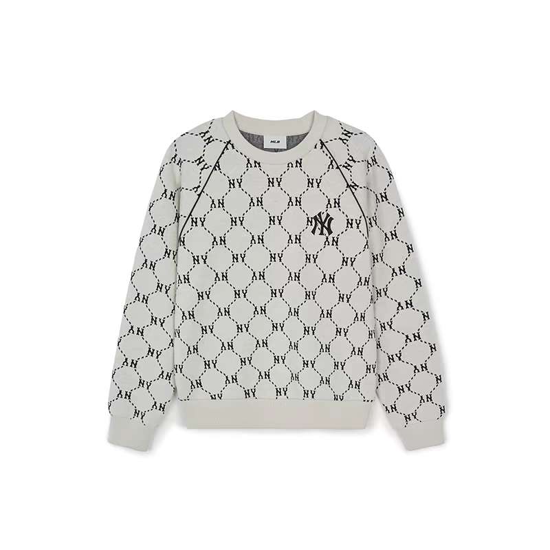 New MLB New York Yankees Sweatshirt Unisex Dark Cream 3AMTM0144-50CRD