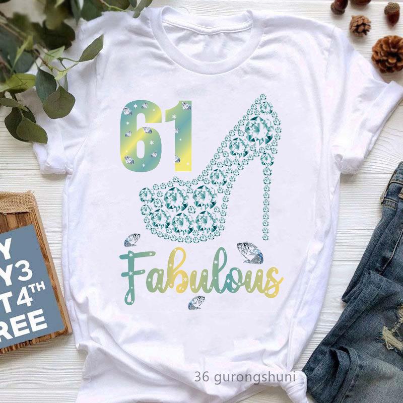 Summer Birthday Series Printed Loose Casual Round Neck Cotton Short Sleeves T-Shirts Women’s