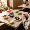 4PCS Underglaze Color Ceramic Dipping Dish Ceramic Mini Fruits Bowl Fish Shaped Dish  Home