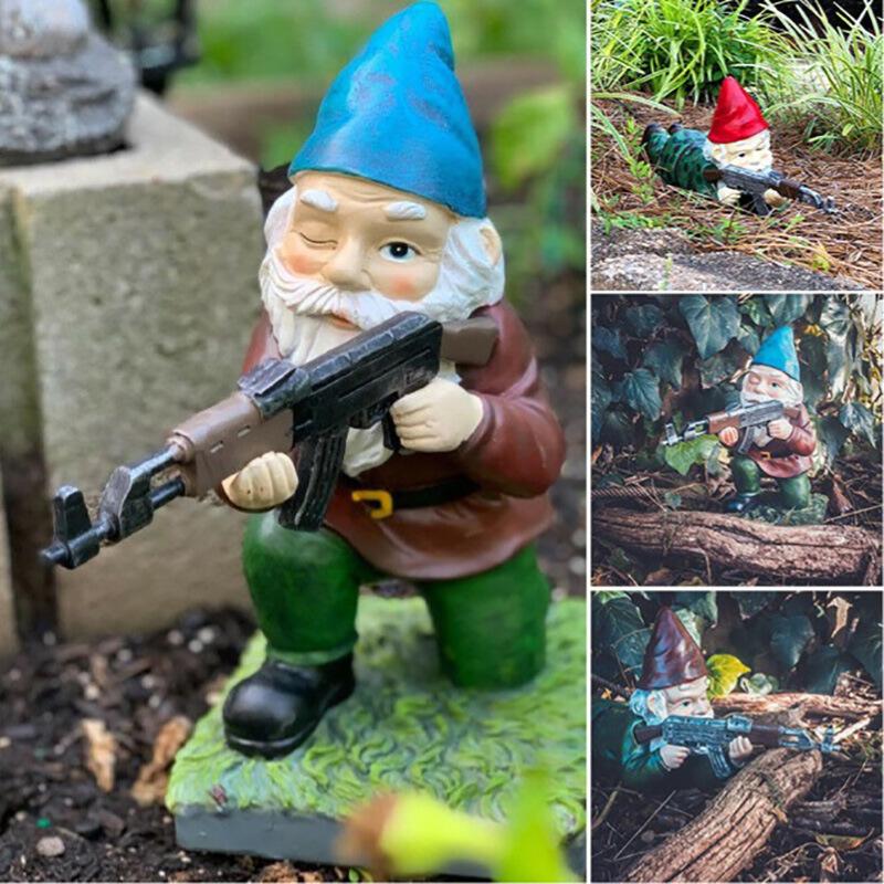 Shooting Dwarfs Home Resin Ornaments Resin Handicrafts Shooting Dwarfs Sniper