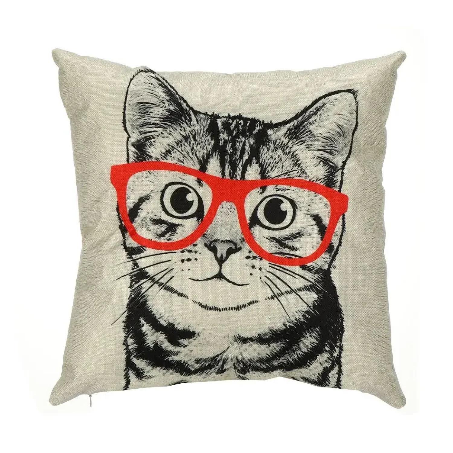 

Cute Cat Cushion Pet Animal Print Pillowcase Home Decor Car Bed Pillow ,(2) 66x66cm