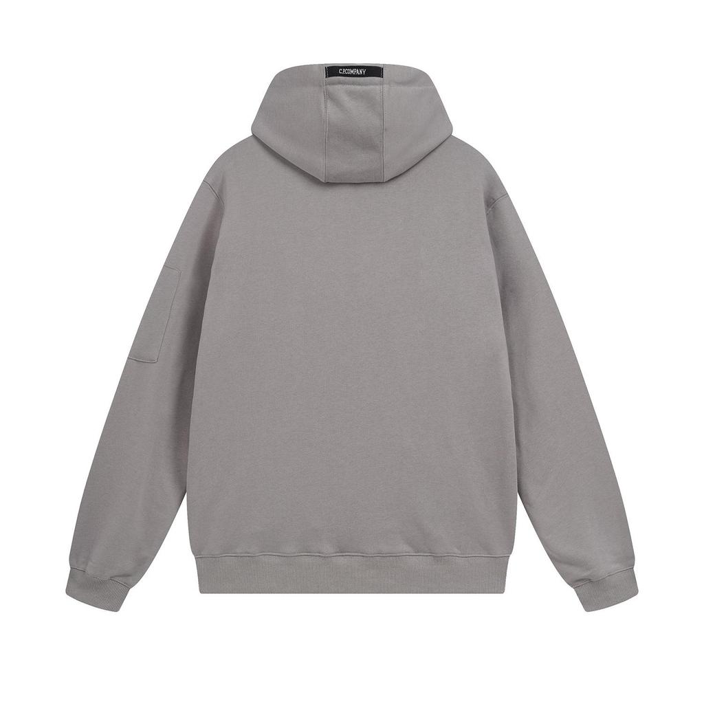 CP COMPANY Herren Stretch-Baumwolle Goggle Hoodie Strickjacke Jacke