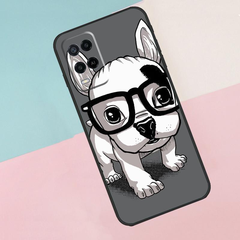 French Bulldog Art For Oppo A18 A38 A78 A98 A96 A58 A17 A77 A80 A40 A60 A16 A76 A74 A94 A54 A15 A57S Phone Case