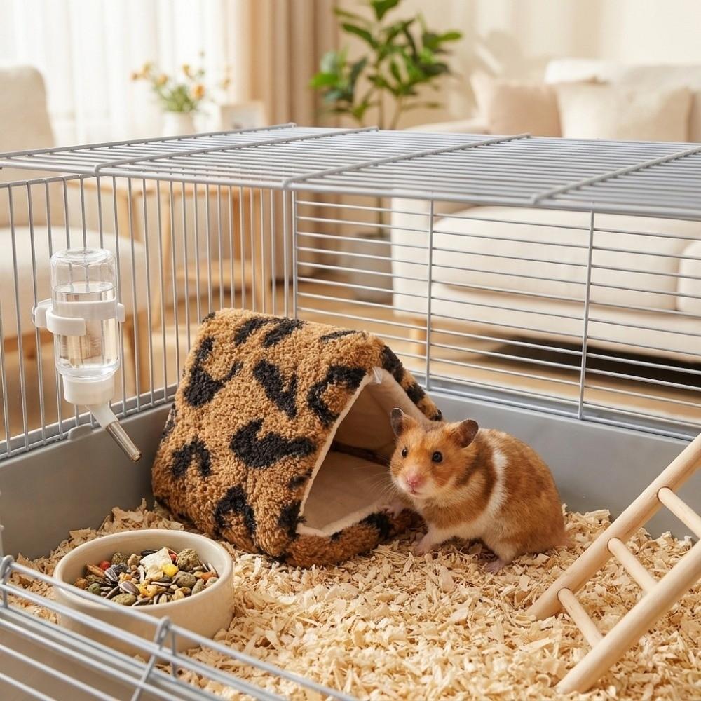 Thickened Warm Parrot Hammock Cave Cold-proof Pet Cotton Hut Winter Hamster Nest Cage Accessories