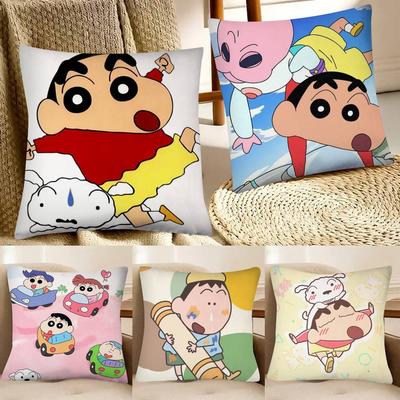 1pc Anime C-Crayon S-Shin-chan Pillow Case Square Pillow Bedroom Sofa Leisure Comfort Cushion Car Home Decoration