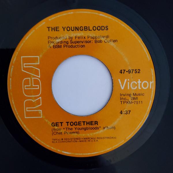 

7inch Record YOUNGBLOODS - Get Together 751110 RCA Victor 1969 Canada Rock Used