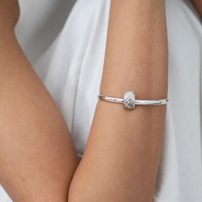 Melody Line Bangle Bracelet silver 16-17cm