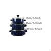 3 Pack Enamel Stockpot with Lid for Versatile Cooking