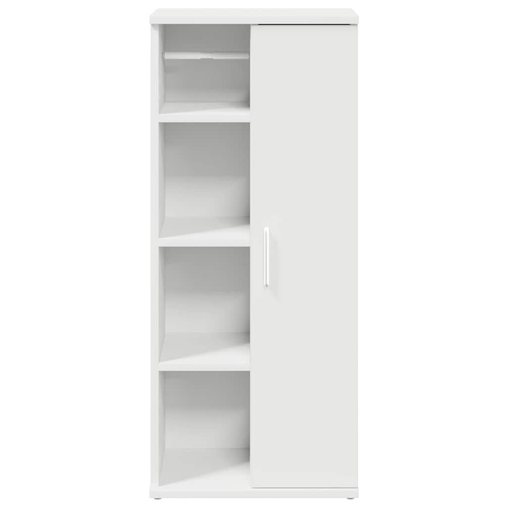 Vidaxl Szafka Łazienkowa Z Uchwyty Na Rolki Biała 39X22X90 Cm