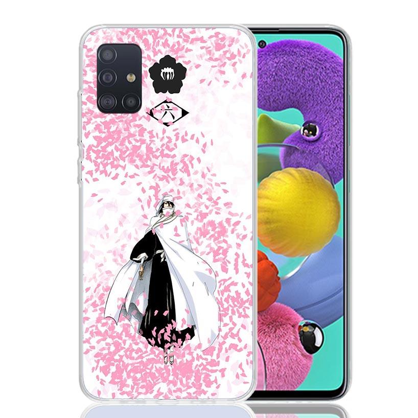 Bleach Kuchiki Byakuya Phone Case For Samsung Galaxy A52 A32 A22 A12 A02S A50S A30S A51 A31 AA71 Note 20 Ultra 10 S10 Plus Galax