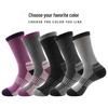 Unisex Mid-Calf Moisture-Wicking Ski Socks: Thickened, Non-Slip, Shock Absorption for Outdoor Sports