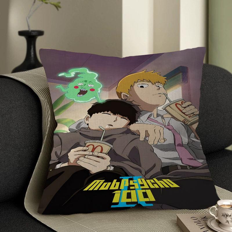 Mob Psycho 100 Personalisierte Kissenstaubabdeckung Schlafzimmer Kinder Party Dekoration Kissenbezug Geburtstag Kindergeschenk